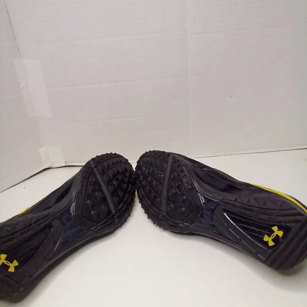 Under Armour Football Cleats Men 11 Scouting Combine Yellow Black No Laces